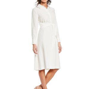 GIBSON LATIMER Front Waist Tie Midi Dress NWT